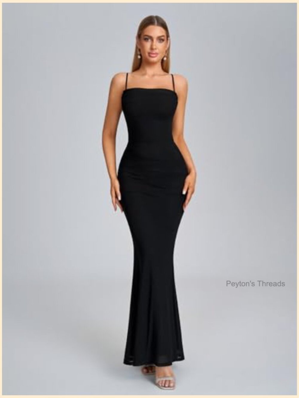 Spaghetti Strap Ruched Bodycon Corset Maxi Long Dress Wedding Guest Cocktail - Picture 3 of 6